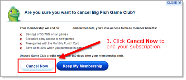remove big fish games account