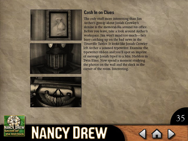 Nancy Drew - Secret Of The Old Clock Strategy Guide Screen Shot 1