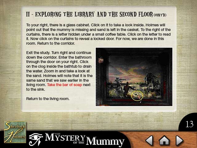 Sherlock Holmes: The Mystery of the Mummy Strategy Guide Screen Shot 2