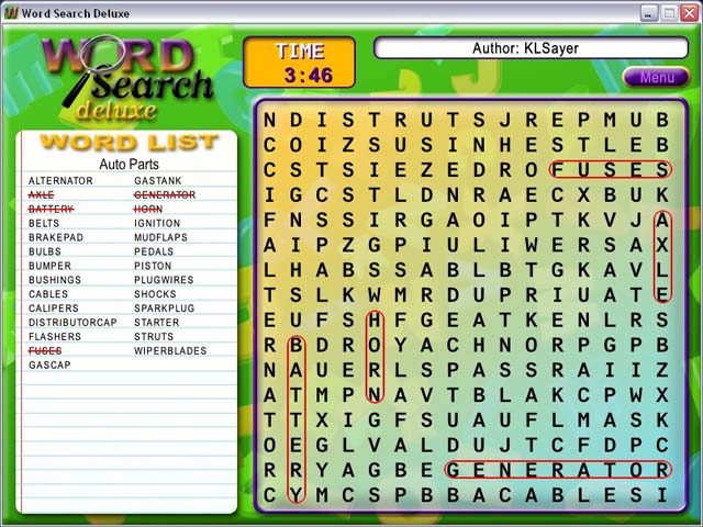 wordsearch for kids. Word Search Deluxe Screenshots