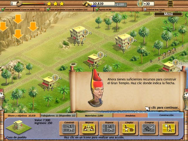 juego Empire Builder Antiguo Egipto estrategia